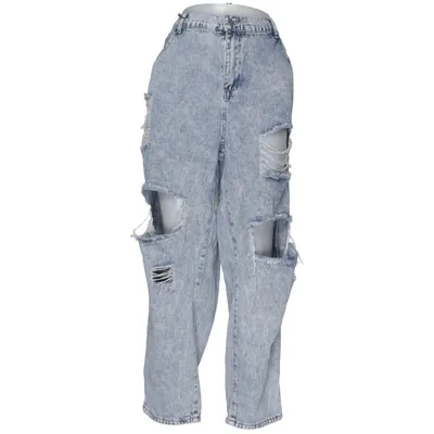 Jeans (Blå) från Shein Curve Bomull, Polyester, Viskos