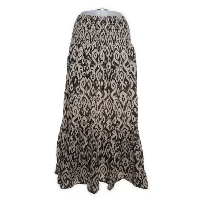 Maxi skirt (Brown, Beige) from Zara Cotton