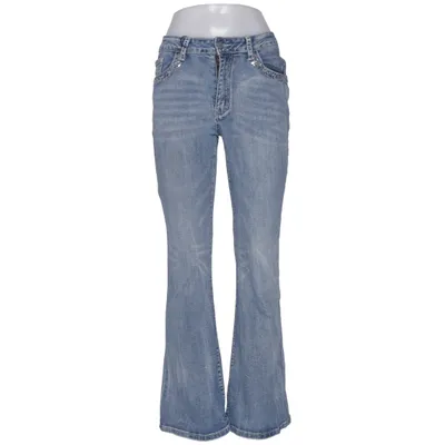 Jean (Bleu) de Romwe Coton, Élasthane, Polyester, Viscose