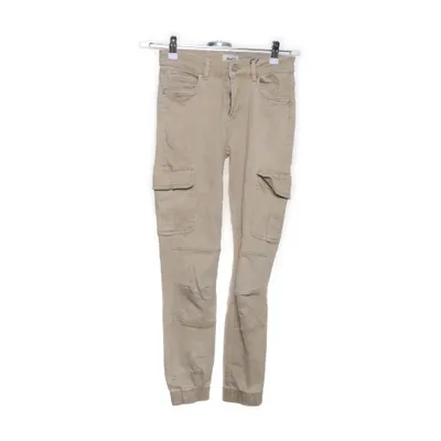 Cargobyxor (Beige) från ONLY Blue Denim Bomull, Elastan