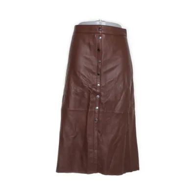 Läderkjol (Brun) från Mango Skinn, Polyester