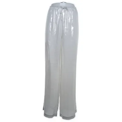 Palazzo pants (White, Silver) from Zara Polyester