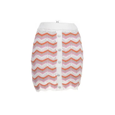 Nederdel (Hvid, Flerfarvet) fra Chiquelle Bomuld, Polyester
