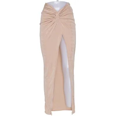 Maxi nederdel (Beige) fra Shein Elastan, Polyester