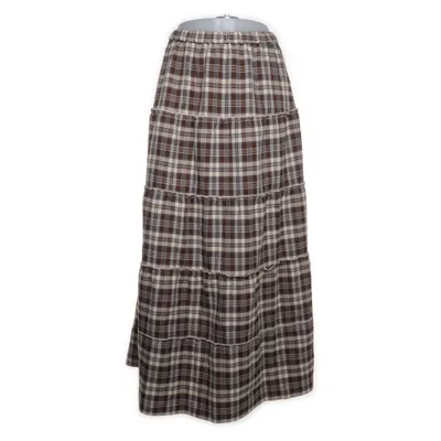 Maxi skirt (Brown, Beige, Blue) from Edikted Elastane, Polyester