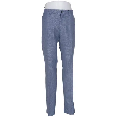Pantalon de costume (Bleu, Blanc) de Riley Coton, Polyester, Laine