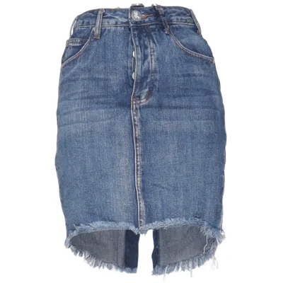 Jupe en jean (Bleu) de One Teaspoon Coton