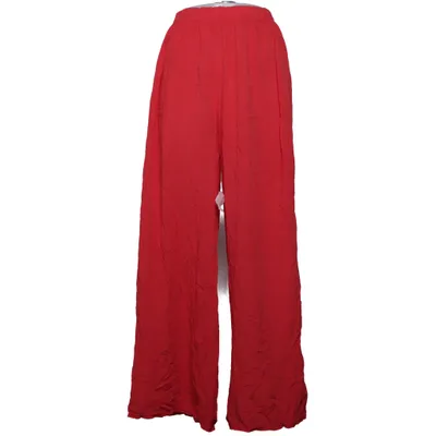 Pantalon patte d'éléphant (Rouge) Viscose