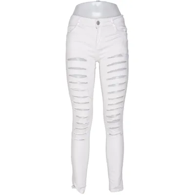Jeans (Hvid) fra Jeanswear Bomuld, Elastan