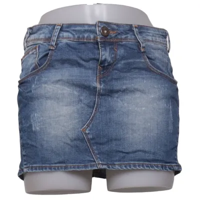Jupe en jean (Bleu) de Zara Coton, Élasthane