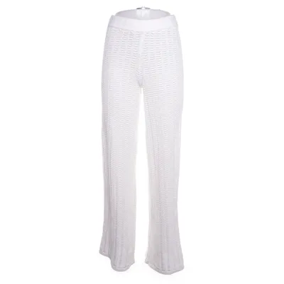 Pantalon patte d'éléphant (Blanc) de Tularosa Coton