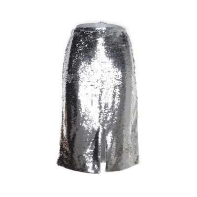Skirt (Silver) from Ganni Elastane, Polyester