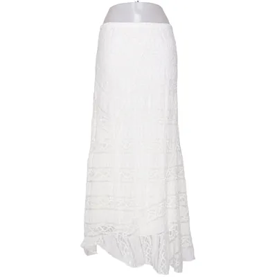 Maxi skirt (White) from Gina Tricot Elastane, Polyester
