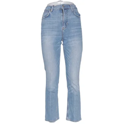Jean (Liza Ultra High Rise Straight Cropped Jeans) de Reformation Jeans Coton, Élasthane
