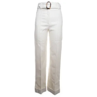 Broek (Wit) van Sézane Polyester, Wol, Elastaan, Katoen