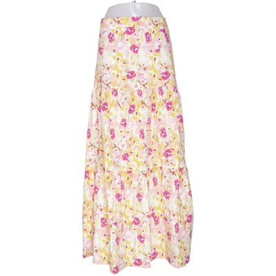 Maxirock (Gelb, Pink, Mehrfarbig) von Maja Nilsson Lindelöf x Gina Tricot Baumwolle, Elasthan