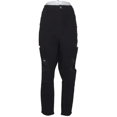 Jean (Noir) de Shein Curve Coton, Élasthane, Polyester, Viscose