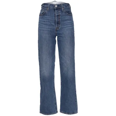 Jeans (Ribcage Straight Ankle) fra Levi Strauss & Co Bomuld, Elastan