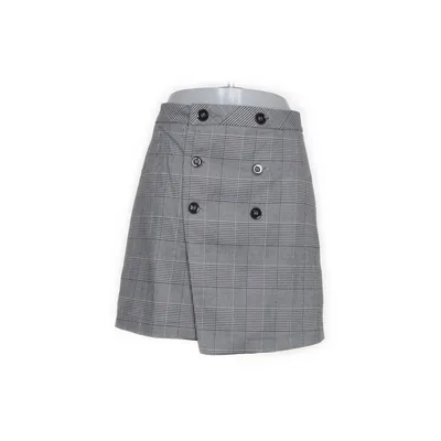 Slå om-nederdel (Grå, Hvid) fra Zara Basic Collection Polyester