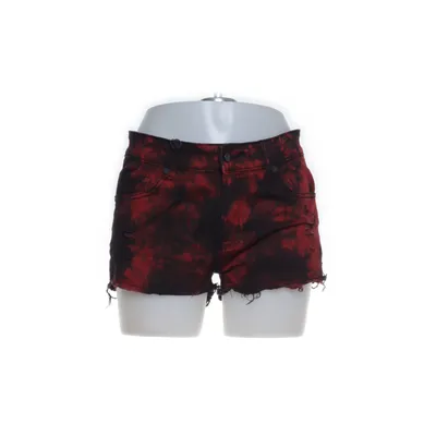 Denim shorts (Zwart, Rood) van Rock Rebel Katoen, Elastaan