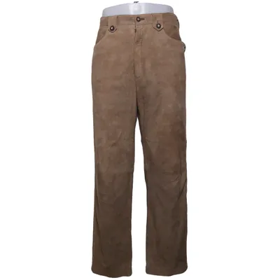 Pantalon en cuir (Beige) de Alphorn Cuir