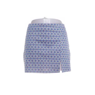 Rok (Blauw, Meerkleurig) van Pull & Bear Polyester, Katoen, Acryl, Elastaan