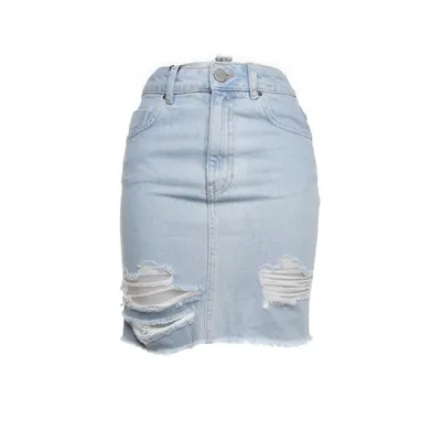 Jupe en jean (Bleu) de ASOS Denim Coton