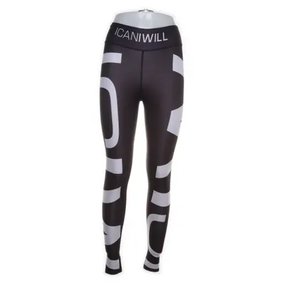 Sports tights (Black, White) from ICANIWILL Elastane, Polyester