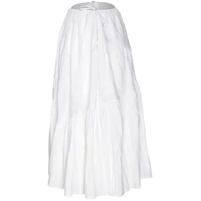 Långkjol (Vit) från White Closet Bomull, Linne