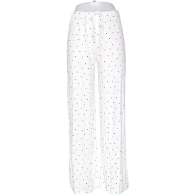 Pyjamasbukser (Hvid, Rød) fra Lager 157 Elastan, Viscose