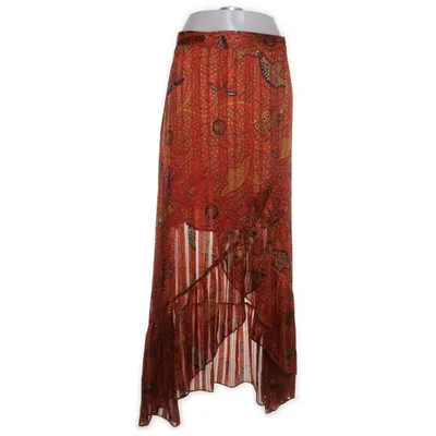 Jupe portefeuille (Rouge, Marron, Noir) de Ba&sh Polyester, Viscose