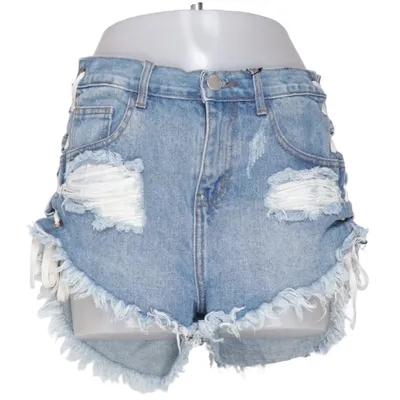 Denim shorts (Blauw) van Glamorous Katoen