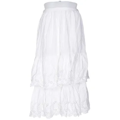 Jupe longue (Blanc) de The Earth Collection Coton