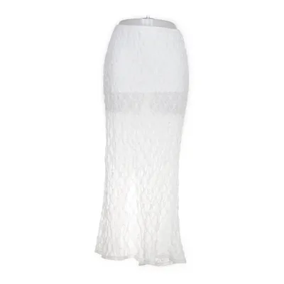 Långkjol (Vit) från Pull & Bear Elastan, Polyester