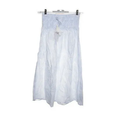 Långkjol (Blå, Vit) från Gina Tricot Bomull