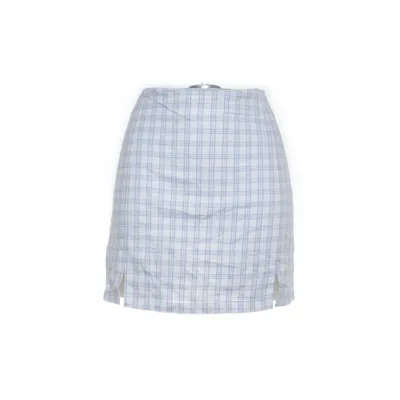 Kjol (Vit, Blå) från Brandy Melville Elastan, Polyester, Viskos