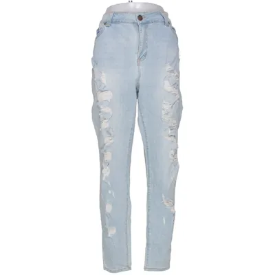 Jeans (Blue) from Forever 21 Plus Cotton, Elastane