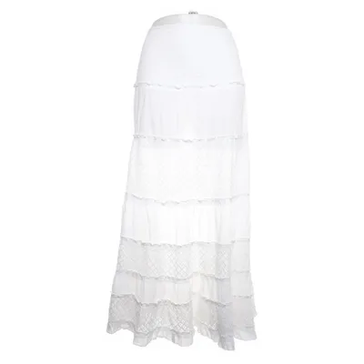 Maxi rok (Wit) van Isla Ibiza Bonita Katoen