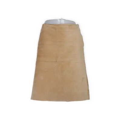 Lædernederdel (Beige) fra Sisley Læder, Viscose