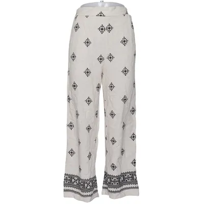 Bukser (Beige, Sort) fra Mulaya Linned, Viscose
