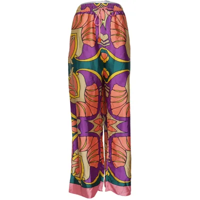 Broek (Lila, Oranje, Geel, Meerkleurig) van Zara Polyester
