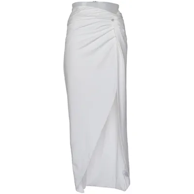 Långkjol (Vit) från Fabric Elastan, Polyester