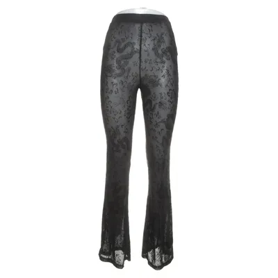 Byxor (Svart) från Shein Elastan, Polyester