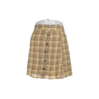 Skirt (Yellow, Multicolored) from American Eagle Linen, Polyester, Viscose