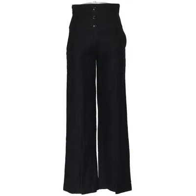 Pantalon (Noir) de Sarah Pacini Acétate, Lin, Viscose, Laine