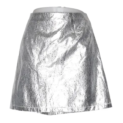 Kjol (Silverfärgad) från New Look Bomull, Elastan, Polyester, Viskos