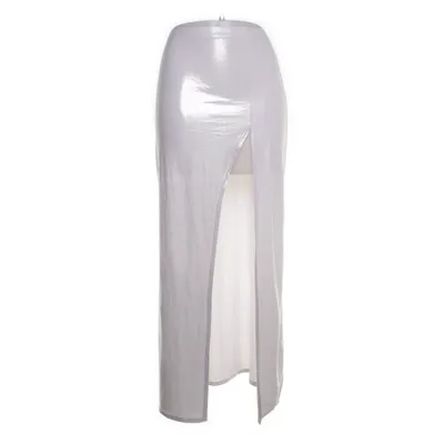 Långkjol (Silverfärgad) från Boohoo Night