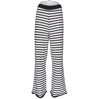 Pantalon patte d'éléphant (Noir, Blanc) de Mint Velvet Coton