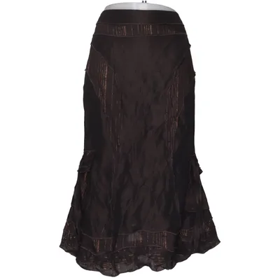 Skirt (Brown) from Background Linen, Viscose