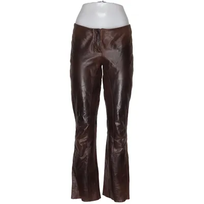 Leren broek (Bruin) van Blue Deep Cupro, Leer, Viscose